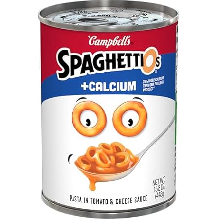 Campbell's SpaghettiOs Canned Pasta, Plus Calcium, 15.8 oz. Can
