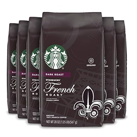Starbucks Dark Roast Ground Coffee — French Roast — 100% Arabica — 6 bags (20 oz. each)