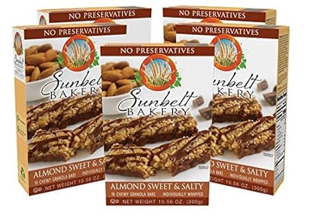 Sunbelt Bakery Almond Sweet & Salty Chewy Granola Bars, 50-1.0 OZ Bars (5 Boxes)