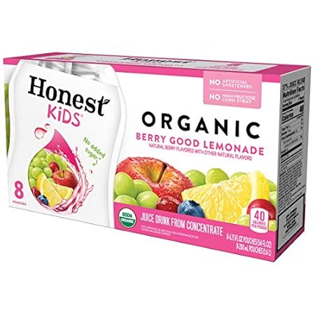 Honest Kids Berry Good Lemonade, Organic Fruit Juice Drink, 6.75 fl oz (8 pack)