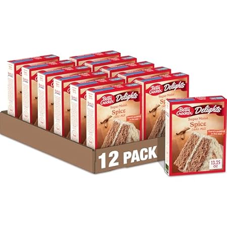 Betty Crocker Delights Super Moist Spice Cake Mix, 13.25 oz. (Pack of 12)
