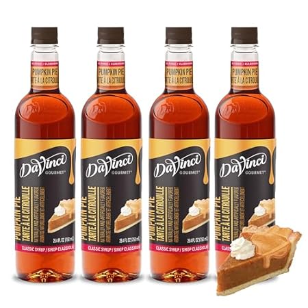 DaVinci Gourmet Classic Pumpkin Pie Syrup, 25.4 Fluid Ounces (Pack of 4)
