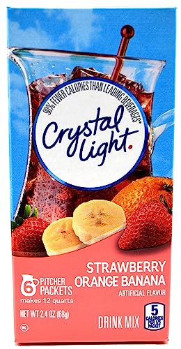 Crystal Light Strawberry Orange Banana Drink Mix, 12-Quart 2.4-Ounce Box (Pack of 9)