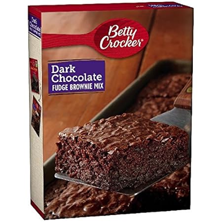 Betty Crocker Dark Chocolate Fudge Brownie Mix (Pack of 3) 19.9 oz Boxes
