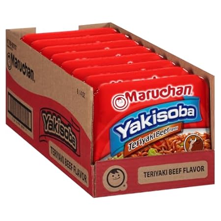 Maruchan Yakisoba Teriyaki Beef, Japanese Instant Ramen Noodles, 4 Oz, 8 Count