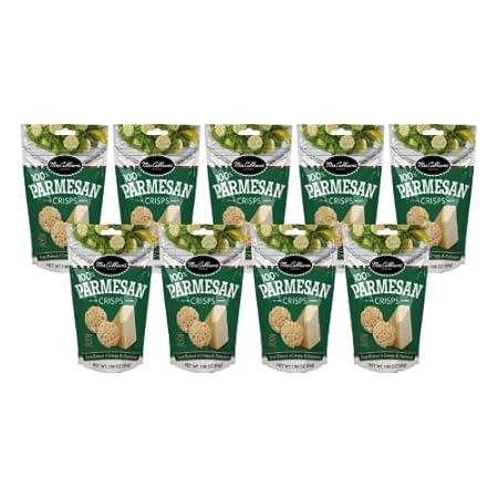 Mrs. Cubbison's Cheese Crisps - 100% Real Cheese, Keto Friendly, Great for Snacking and Salad Topper - Parmesan Flavor, 1.98 Ounce (Pack of 9)