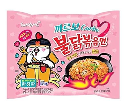 Samyang Buldak Chicken Stir Fried Ramen Korean Ramen (Carbo, 10 Pack)