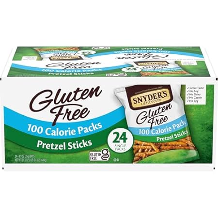 Snyder's of Hanover Gluten Free Pretzel Sticks, 100 Calorie Individual Packs, 24 Ct