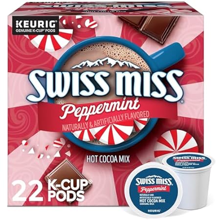 Swiss Miss Chocolate Peppermint Hot Cocoa Mix, Keurig K-Cup Pod, 22/Box (5000355689)