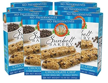 Sunbelt Bakery Chocolate Chip Chewy Granola Bars, 10 Bars In Each Box, No Preservatives (8)