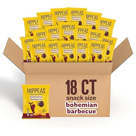 Hippeas Chickpea Puffs, Bold & Spicy Variety Pack: Barbecue, Sriracha, 0.8 Ounce (Pack of 18), 3g Protein, 2g Fiber, Vegan, Gluten-Free, Crunchy, Plant Protein Snacks