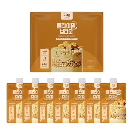 Flimeal Brown 17Grains Protein Shake, 20g Protein, Low Sugar, Keto-Friendly Meal Replacement Shake, 1.59oz, 7packs, With Crunchy Protein balls