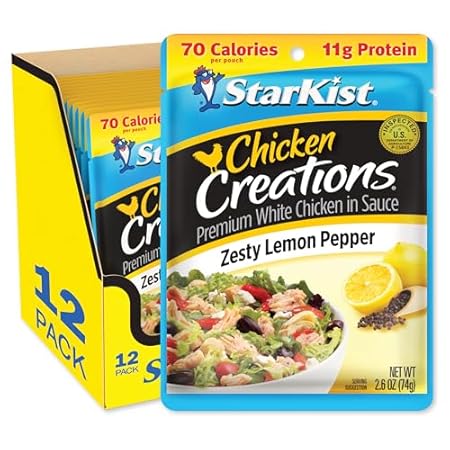 StarKist Chicken Creation Zesty Lemon Pepper - 2.6 oz Pouch (Pack of 12)