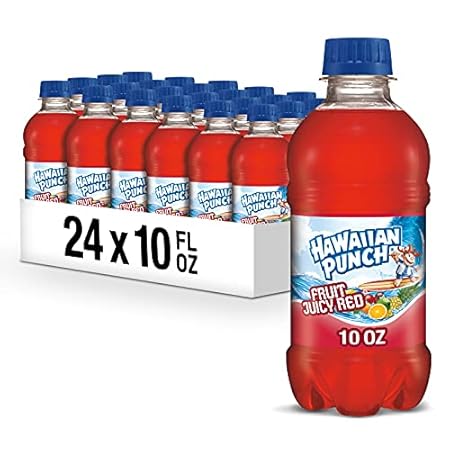 Hawaiian Punch Fruit Juicy Red Fruit Juice Drink, 10 Fl Oz Bottles, 24 Count (4 Packs Of 6), Ready-to-drink, On-the-go, Caffeine-free, Carbonation-free, Gluten-free, Excellent Source Of Vitamin C