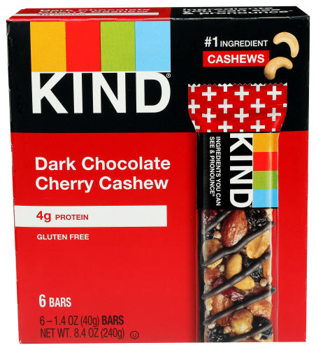 KIND BAR DRK CHOC CHRY CSHW - 8.4 OZ