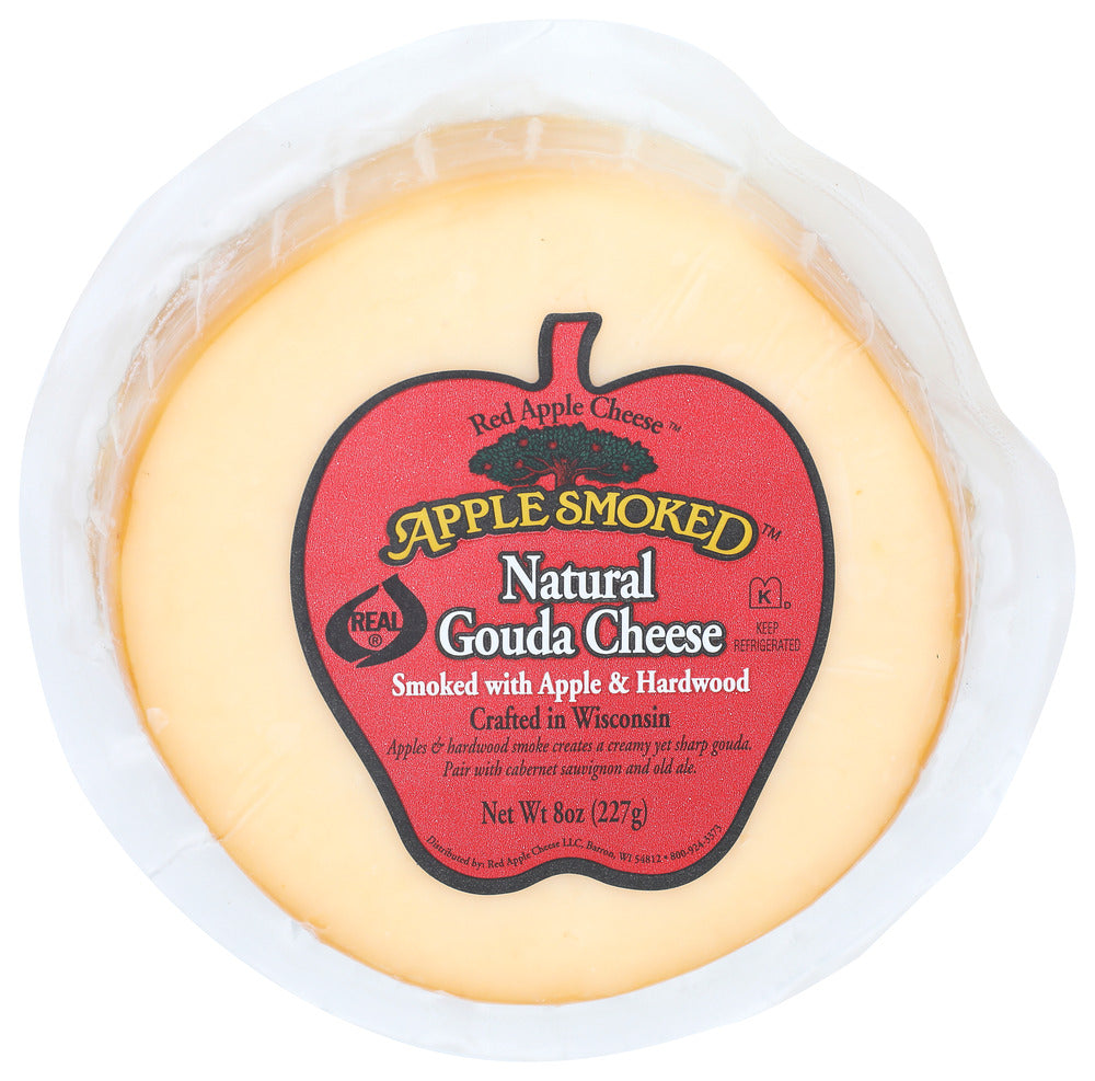 APPLE SMOKED CHEESE CHEESE RND GOUDA - 8 OZ