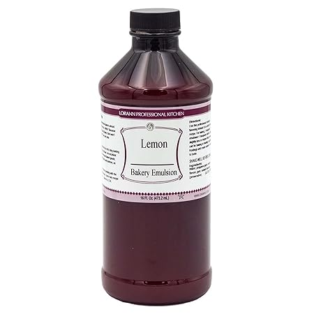 Lorann Oils Lemon Bakery Emulsion: Tangy Lemon Essence, Perfect for Amplifying Citrus Tones in Cakes, Cookies & Desserts, Gluten-Free, Keto-Friendly, Lemon Extract Alternative Essential