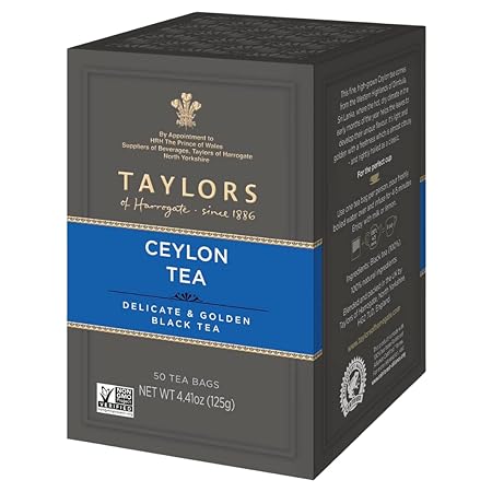 Taylors of Harrogate Pure Ceylon, 50 Teabags (Pack of 6)