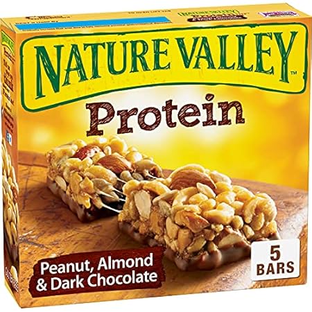 Nature Valley Chewy Protein Granola Bars, Peanut Almond Dark Chocolate, 5 Bars, 7.1 OZ