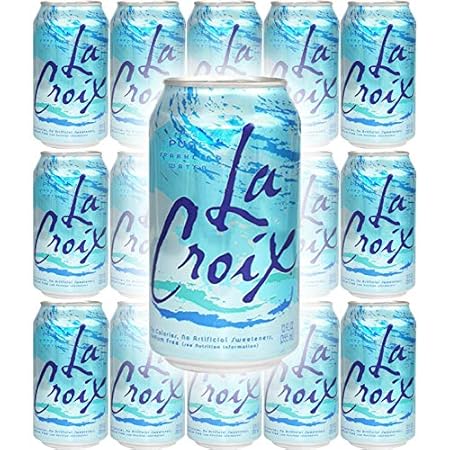 La Croix Pure Naturally Essenced Flavored Sparkling Water, 12 oz Can (Pack of 15, Total of 180 Oz)