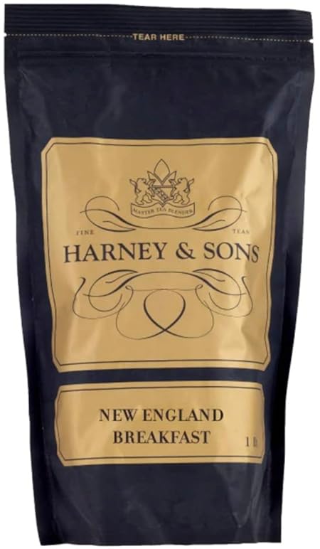 Harney & Sons New England Breakfast Tea, black tea infused with maple flavor, 16 Oz