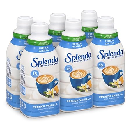 SPLENDA Sugar Free French Vanilla Coffee Creamer, 32 Fl Oz (Pack of 6)