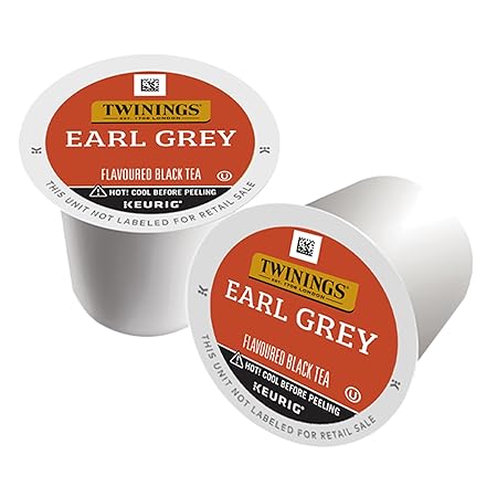 Twinings Earl Grey Black Tea K-Cup Pods for Keurig, 56 Count (Pack of 1), Flavoured with Citrus & Bergamot, Caffeinated, Enjoy Hot or Iced