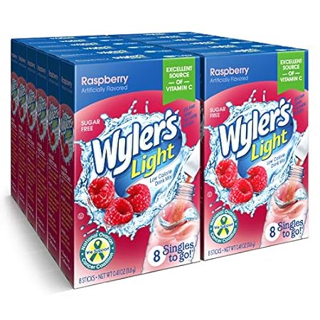 Wyler's Cool Raspberry Singles to Go - 3 Boxes - 8 Packets Each
