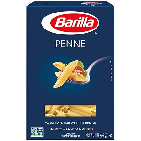 Barilla Penne Rigate Pasta, 16 Oz (Pack of 8)