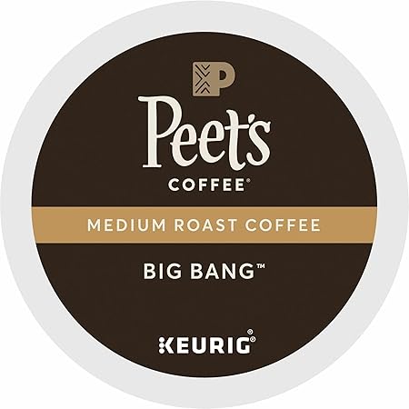 Peet's Coffee, Medium Roast K-Cup Pods for Keurig Brewers - Big Bang 96 Count (4 Boxes of 24 K-Cup Pods)