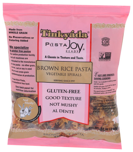 TINKYADA PASTA BRWN RICE VEG SPIRAL - 12 OZ