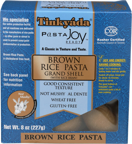 TINKYADA PASTA BRN RICE SHELL GRD - 8 OZ