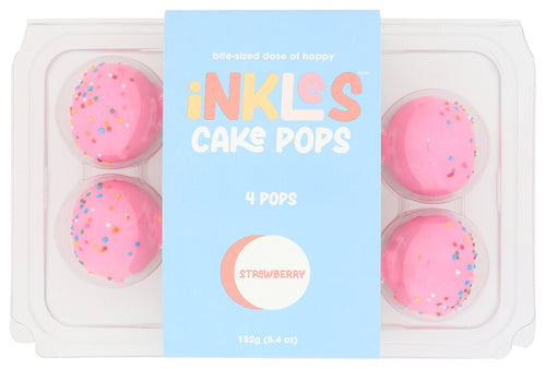 INKLES CAKE POPS STRAWBERRY 4PC - 5.4 OZ
