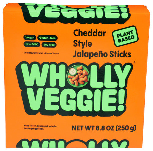 WHOLLY VEGGIE STICKS JALAP CHEDDR - 8.8 OZ