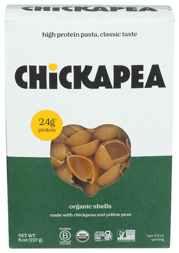 Chickapea 
Pasta Shells, 8 OZ.