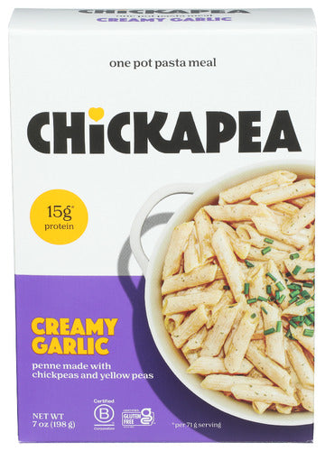 Chickapea 
Pasta Dish Creamy Garlic, 7 OZ.