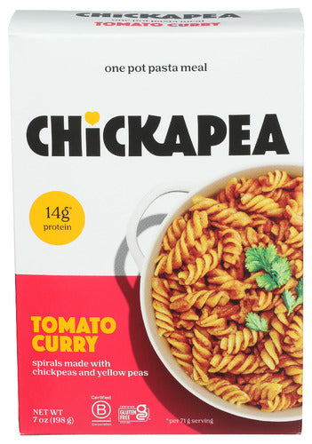 Chickapea 
Pasta Dish Tomato Curry, 7 OZ.