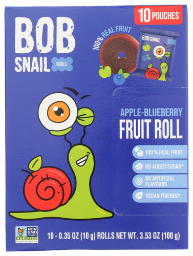 Bob Snail 
Fruit Rolls Appl Blubrry, 10 PK.