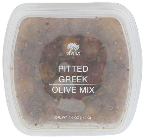 Divina 
Cup Olives Pitd Grk Mix, 5.8 OZ