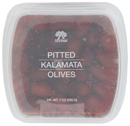 Divina 
Cup Olives Kalamata Pitted, 7.4 OZ.