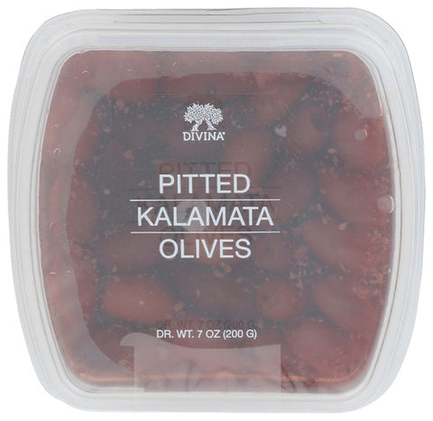 Divina 
Cup Olives Kalamata Pitted, 7.4 OZ.