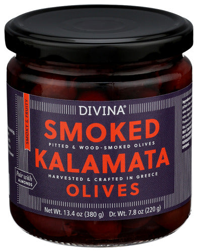 Divina 
Olives Smoked Kalamata, 7.8 OZ.