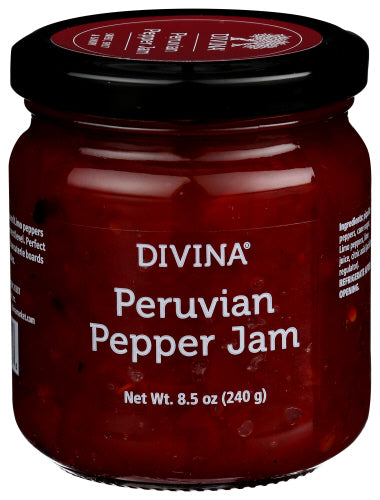 Divina 
Jam Pepper Peruvian, 8.5 OZ.
