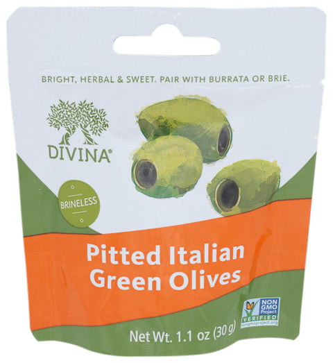 Divina 
Olives Green Italian Pttd, 1.1 OZ.