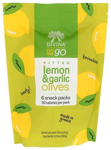 Divina 
Olives Grn Pttd Lmn Grlc, 6.3 OZ.