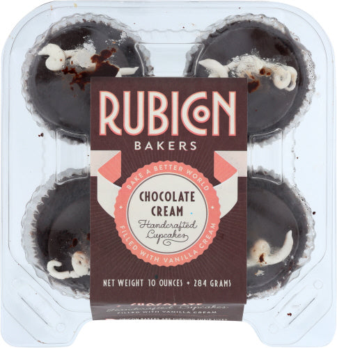 Rubicon Bakery Cupcake Chocolate Crm 4Pk, 10 OZ.