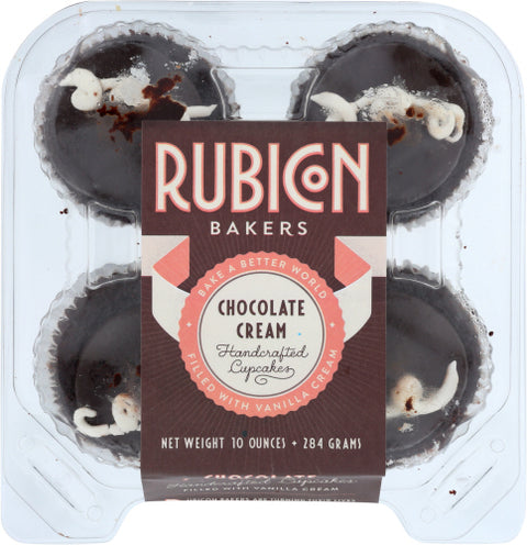 Rubicon Bakery Cupcake Chocolate Crm 4Pk, 10 OZ.