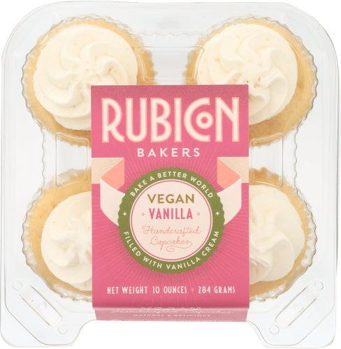 Rubicon Bakery Cupcake Vanilla 4Pk, 10 OZ.