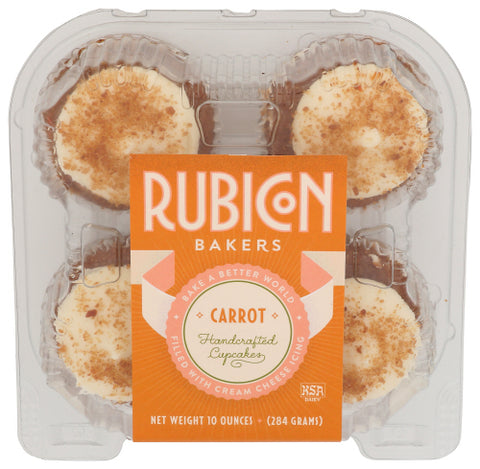 Rubicon Cupcakes Carrot 4Pk, 10 OZ.
