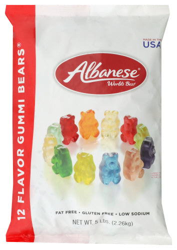 Albanese Eb 
Gummi Bears 12 Flavor, 5 LB.